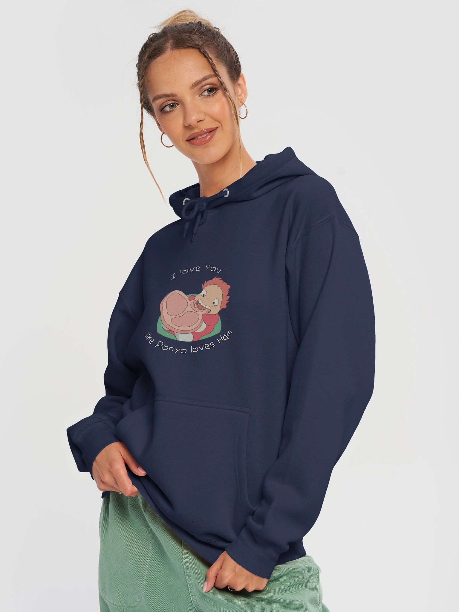 PONYO LOVES HAAAAAAAM - Premium Hoodie product image (21)