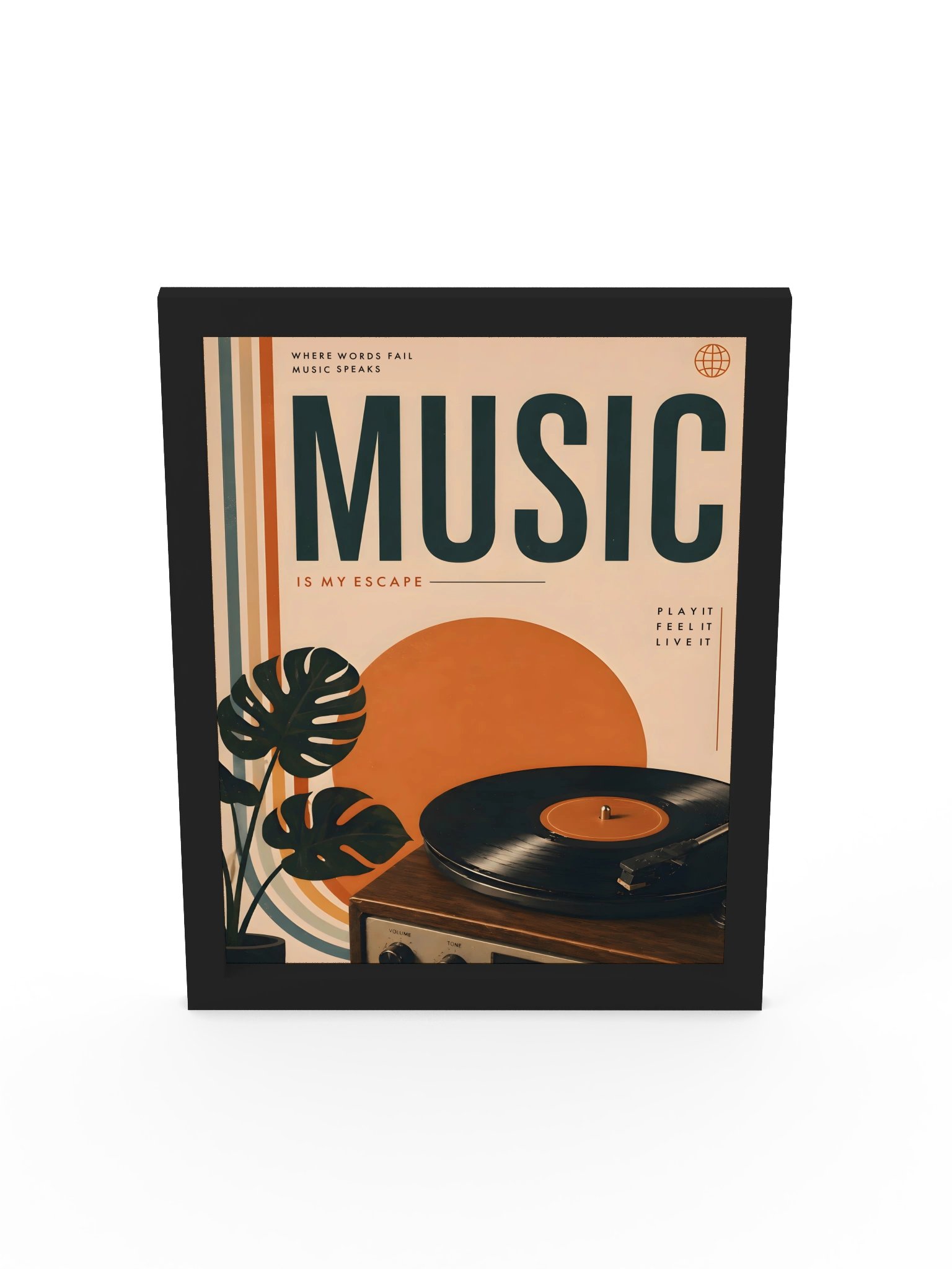 Music Speaks — Retro Framed Poster product image (5)