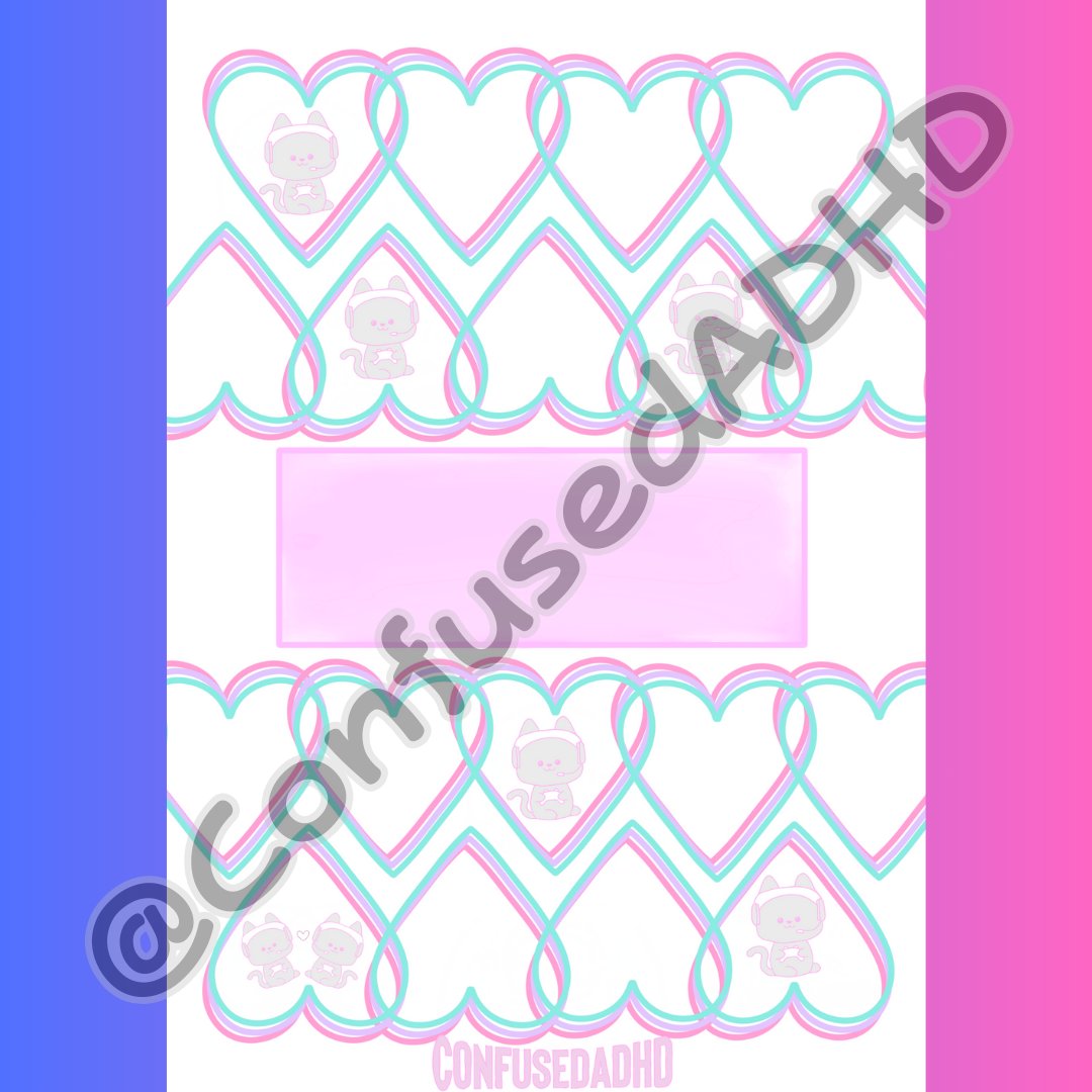 Heart CADHD Digital Planner Covers product image (8)