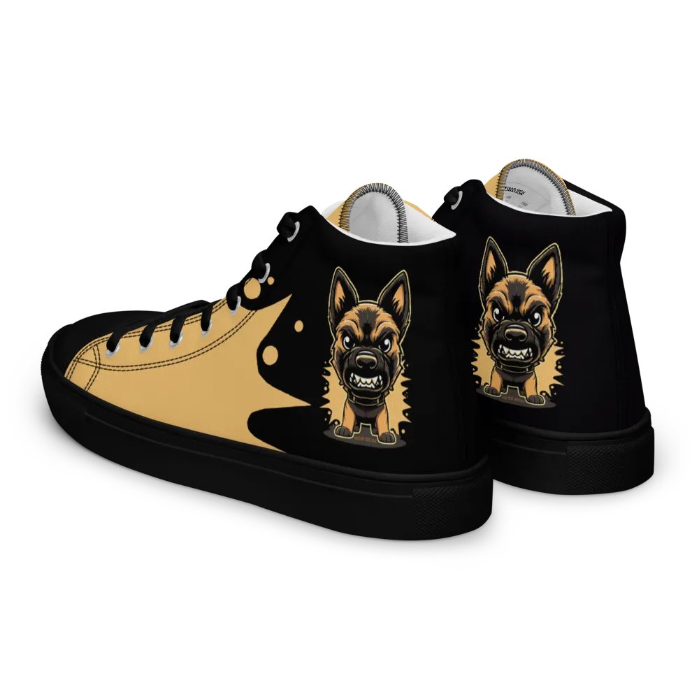 Belgian Malinois Angry Pup - Women's High Top Canvas Shoe product image (1)
