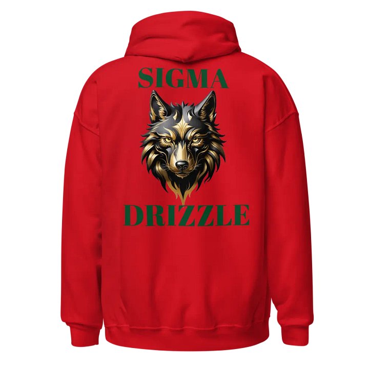SIGMA DRIZZLE WOLF HOODIE (RED) product image (1)
