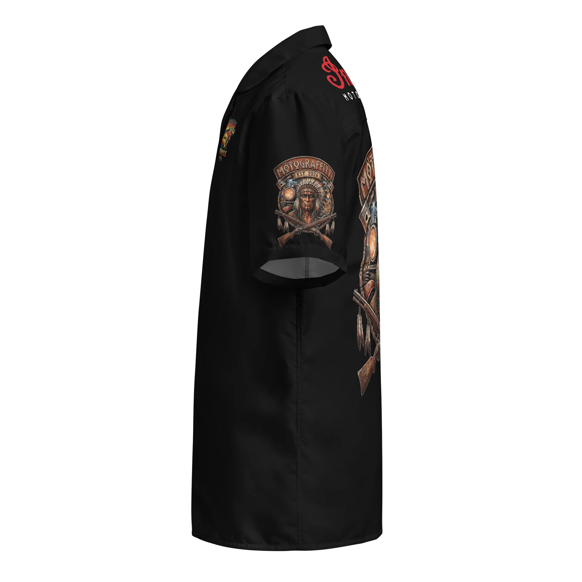 MötoGraffitti Indian Motorcycle Club Shirt Blk product image (3)