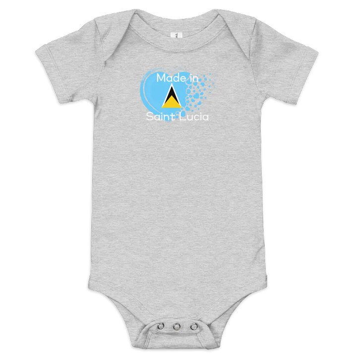Saint Lucia Digital Heart Baby Onesie product image (49)