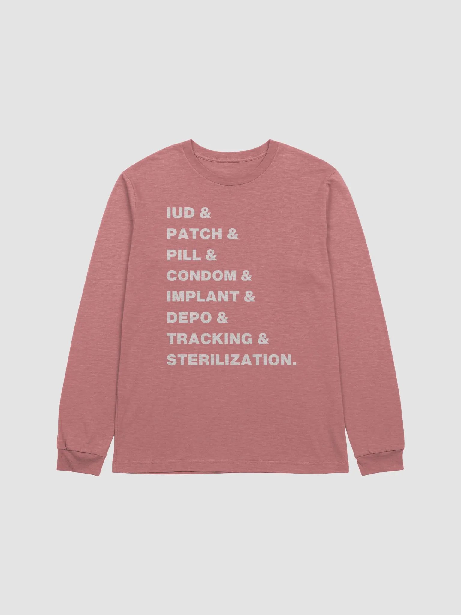 birth control & (long tee with light font) product image (1)