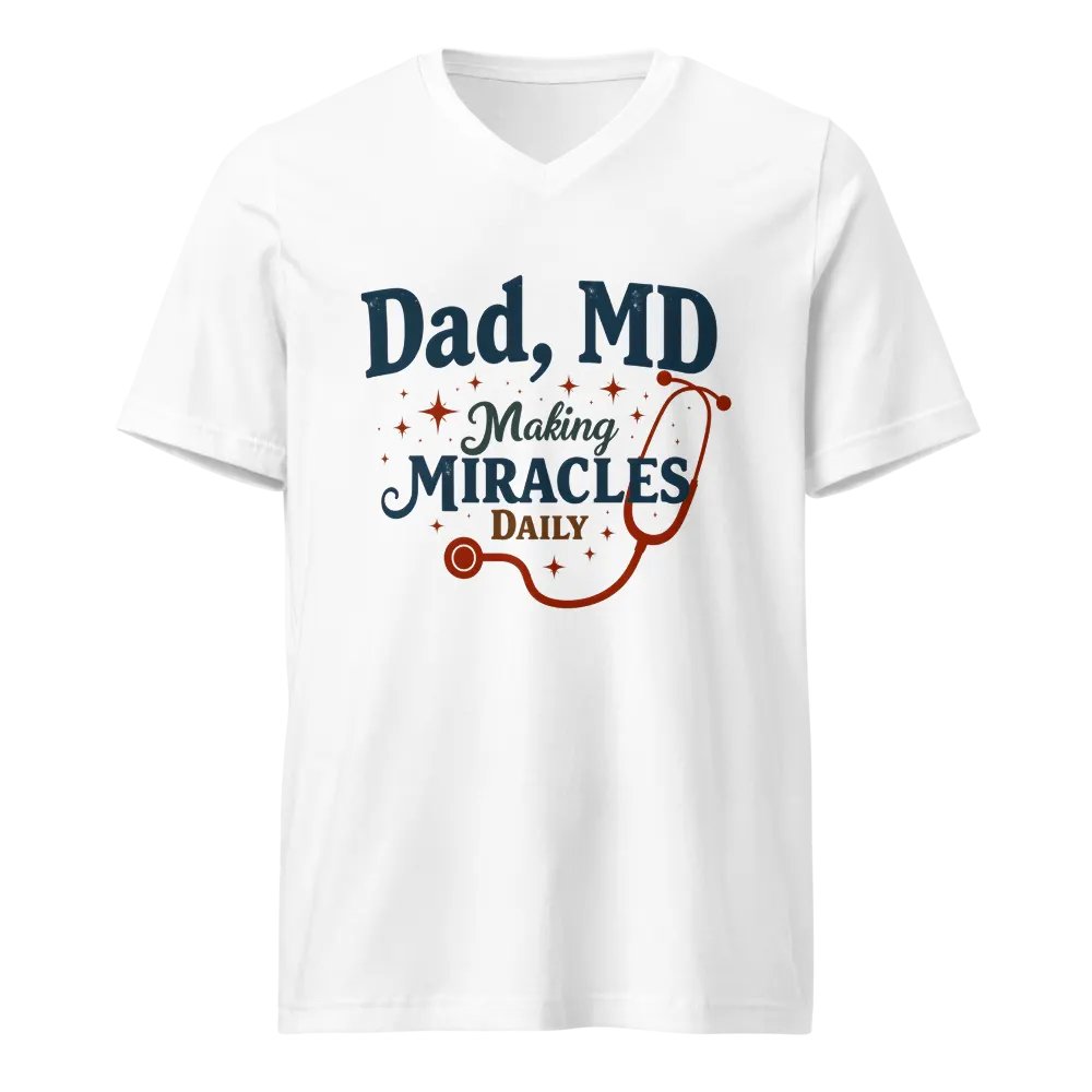 Dad, MD Making Miracles Daily V-Neck Tee product image (1)