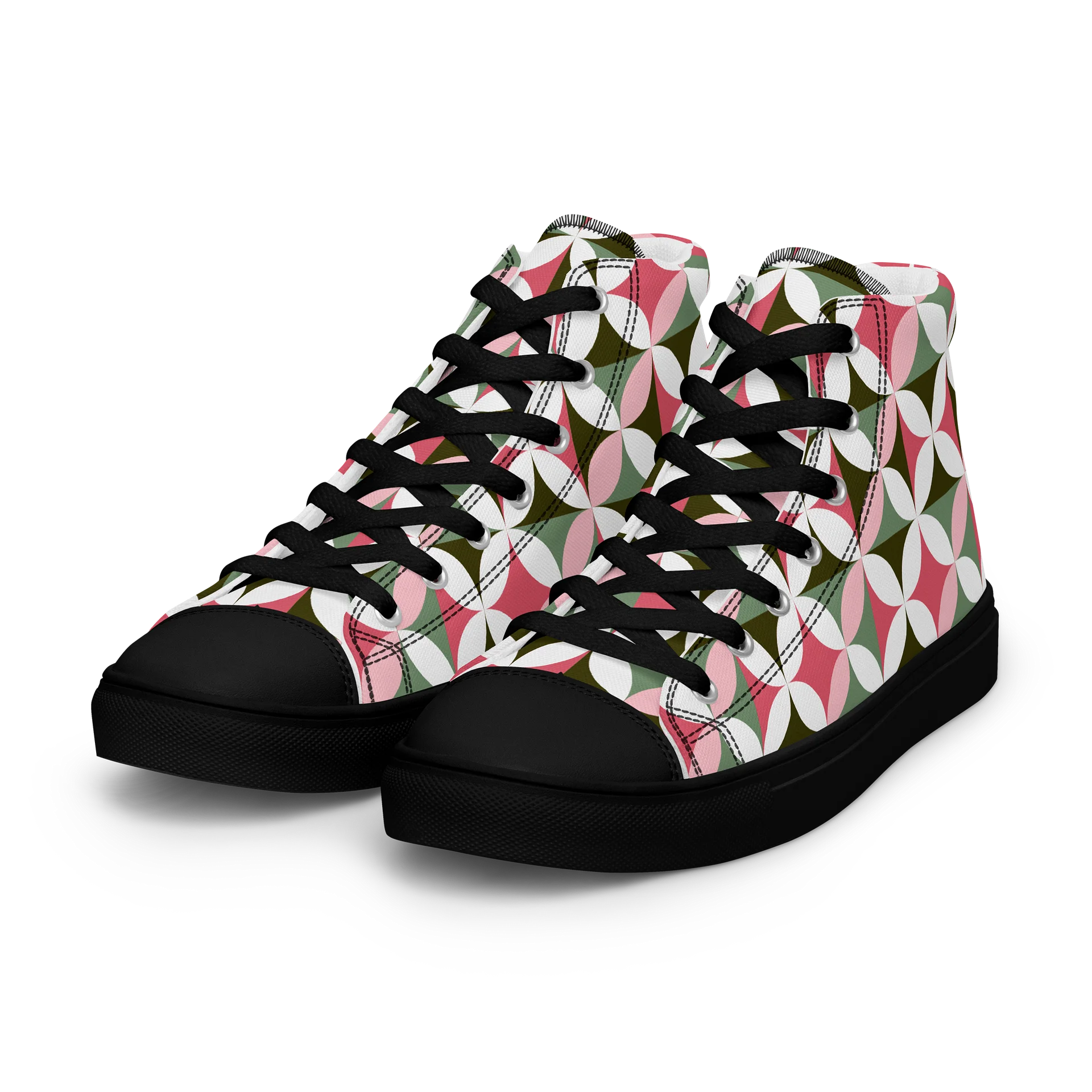 Retro Bloom High-Top Canvas Shoes product image (6)