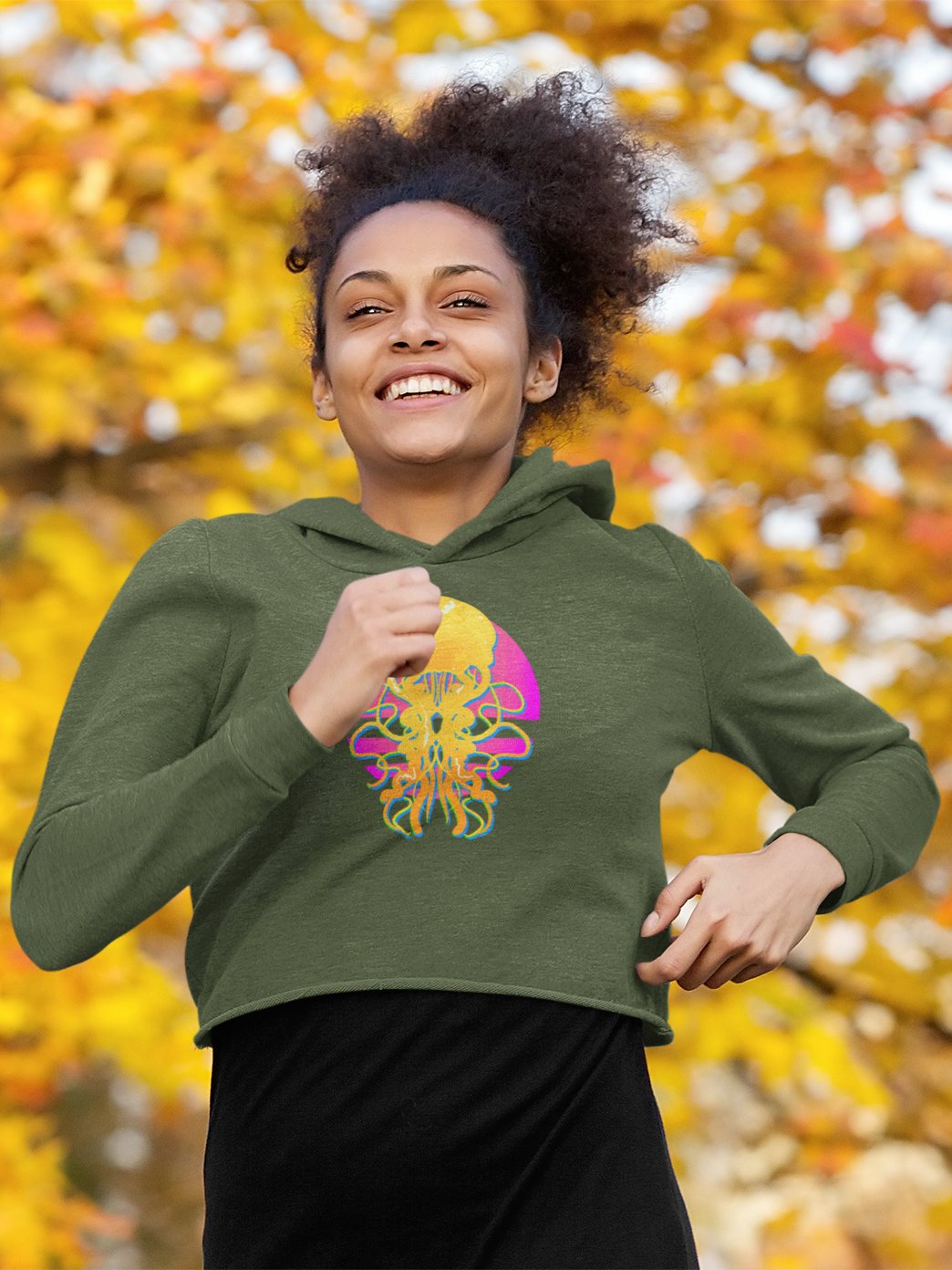 Vaporjelly fleece crop hoodie product image (1)