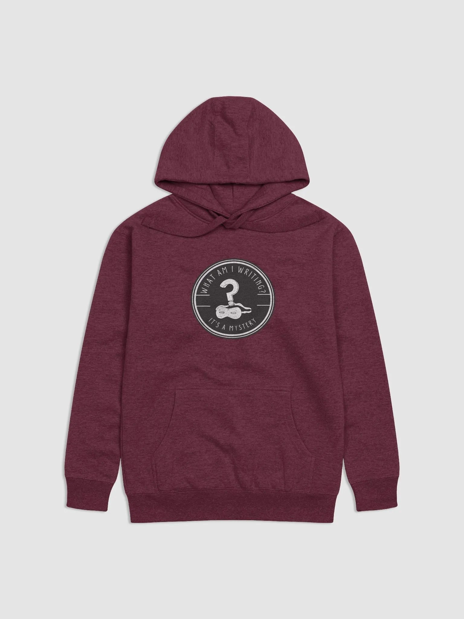 What am I Writing? It's a Mystery maroon unisex Hoodie product image (1)