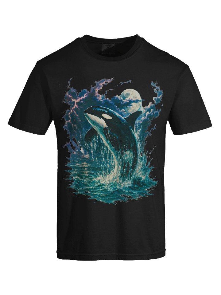 Vintage Orca Graphic Tee, Comfort Colors Killer Whale T-Shirt, 90s Ocean Wildlife Shirt, Unisex product image (2)