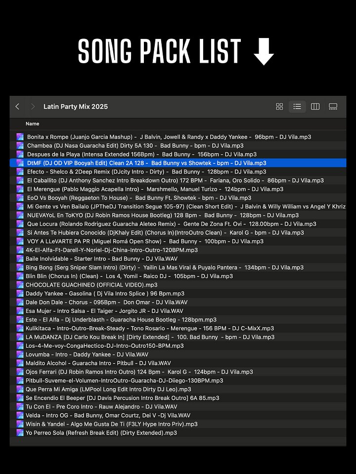 Latin Party Mix 2025 – Song Pack product image (2)