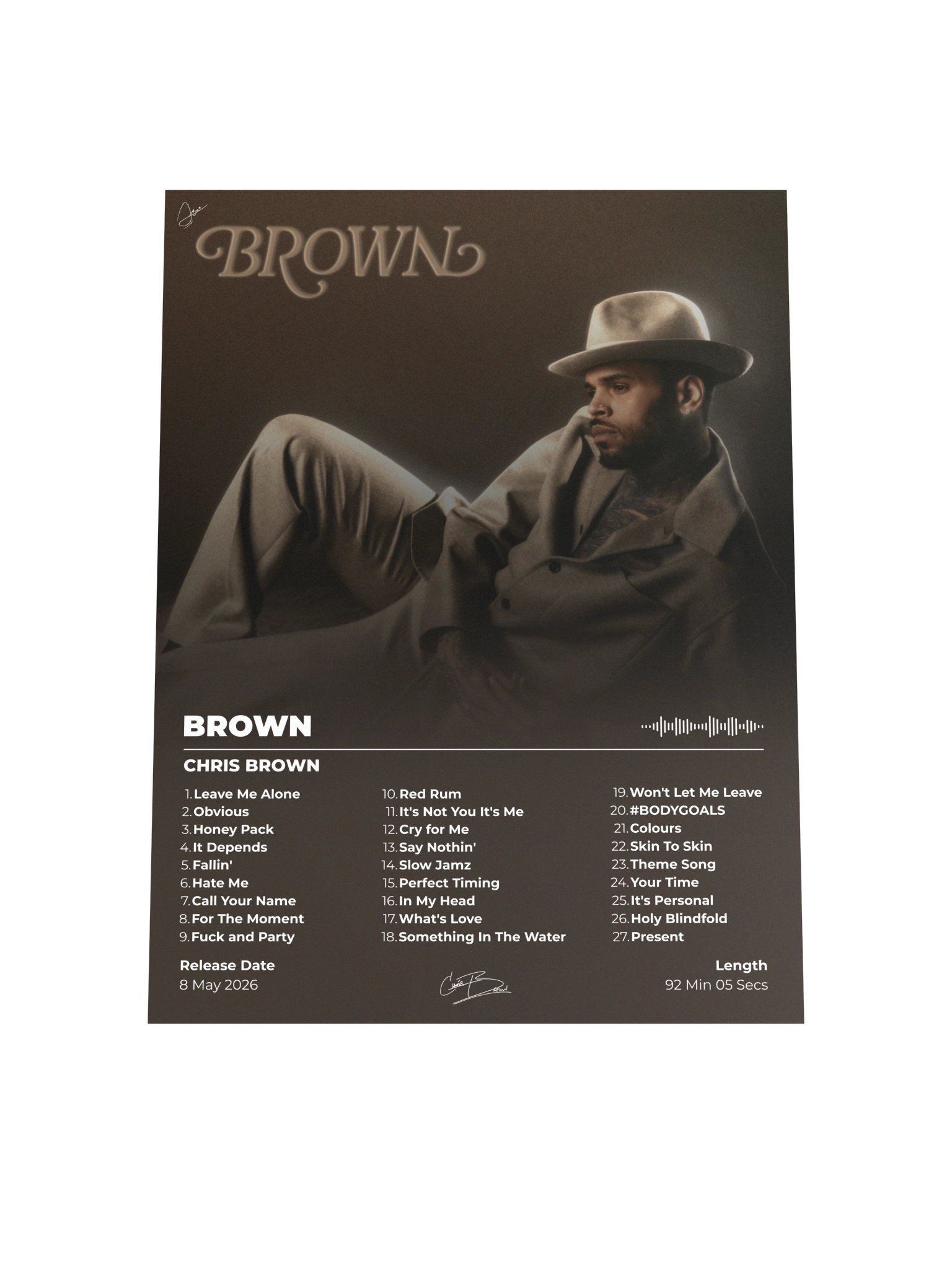 BROWN Chris Brown Album Poster product image (8)