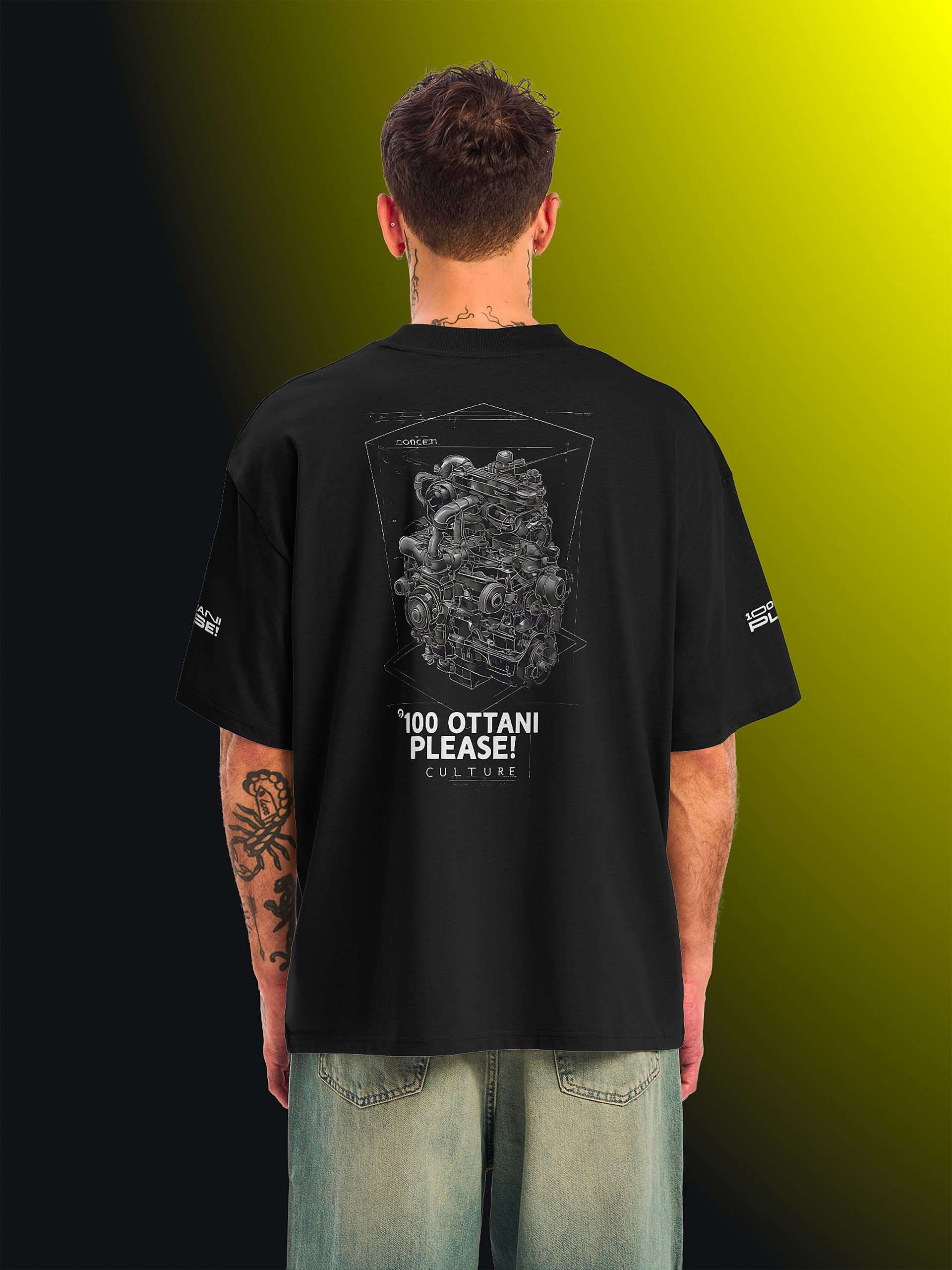 100 Ottani Please!™ Oversized Unisex Racing Streetwear Graphic T-Shirt | Penultimate Lap Edition product image (2)