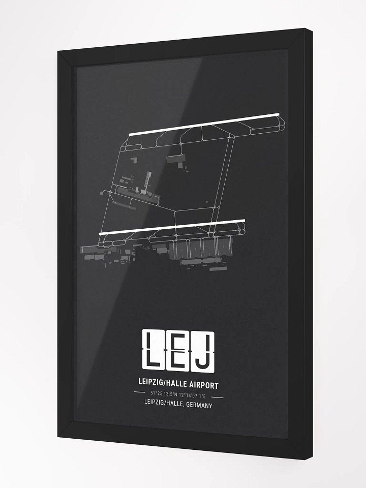 Framed Airport LEJ Premium Map On Matt Paper product image (2)