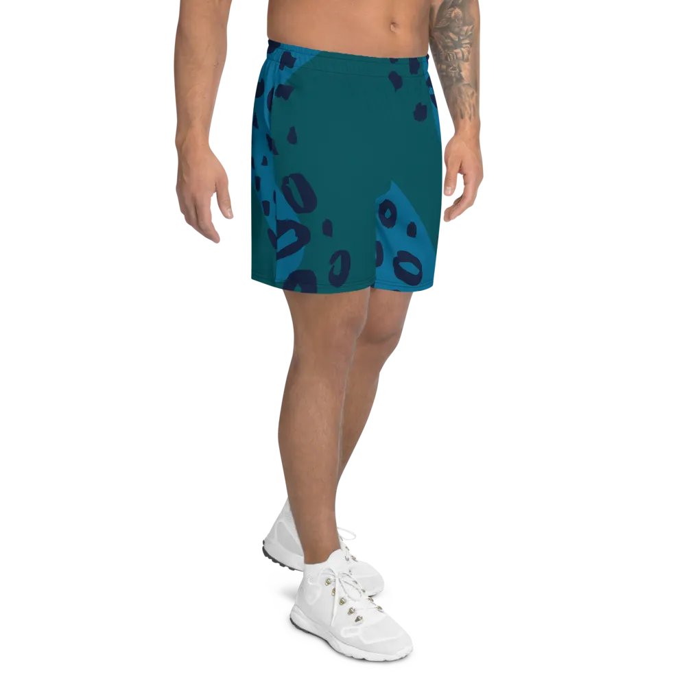 Flowing Blue Leopard Athletic Shorts product image (2)