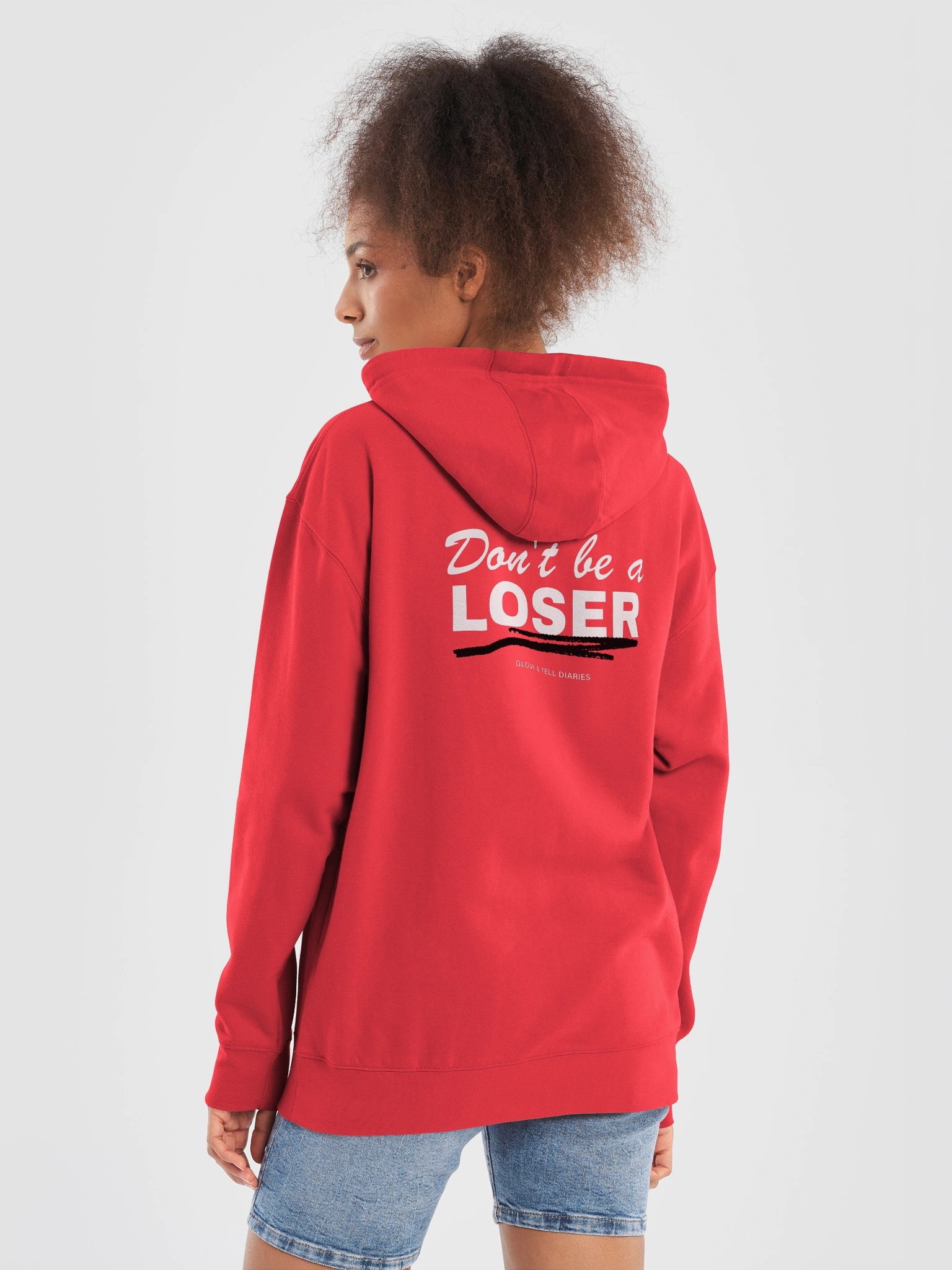 Don't be a LOSER unisex hoodie (red) product image (6)