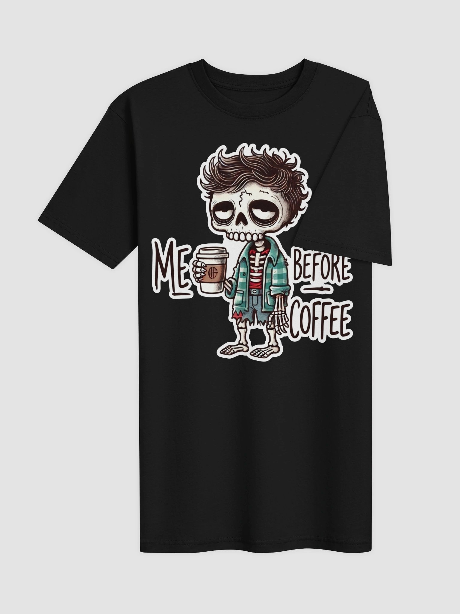 "Me Before Coffee" Zombie Guy T-Shirt product image (6)