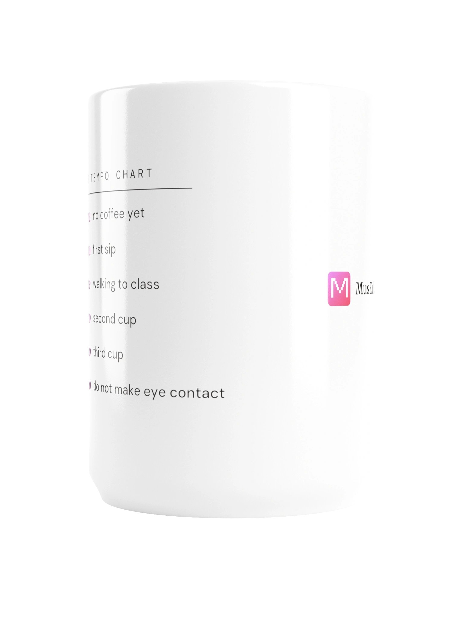 Coffee Tempo Chart Mug - White product image (2)