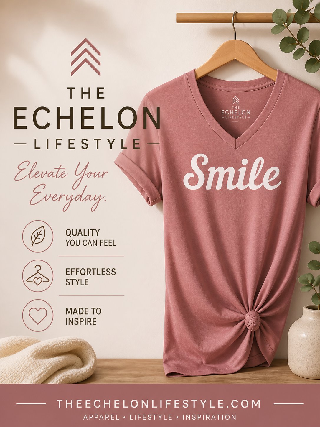 Smile Women’s V-Neck – Soft Comfort. Bold Energy. product image (1)