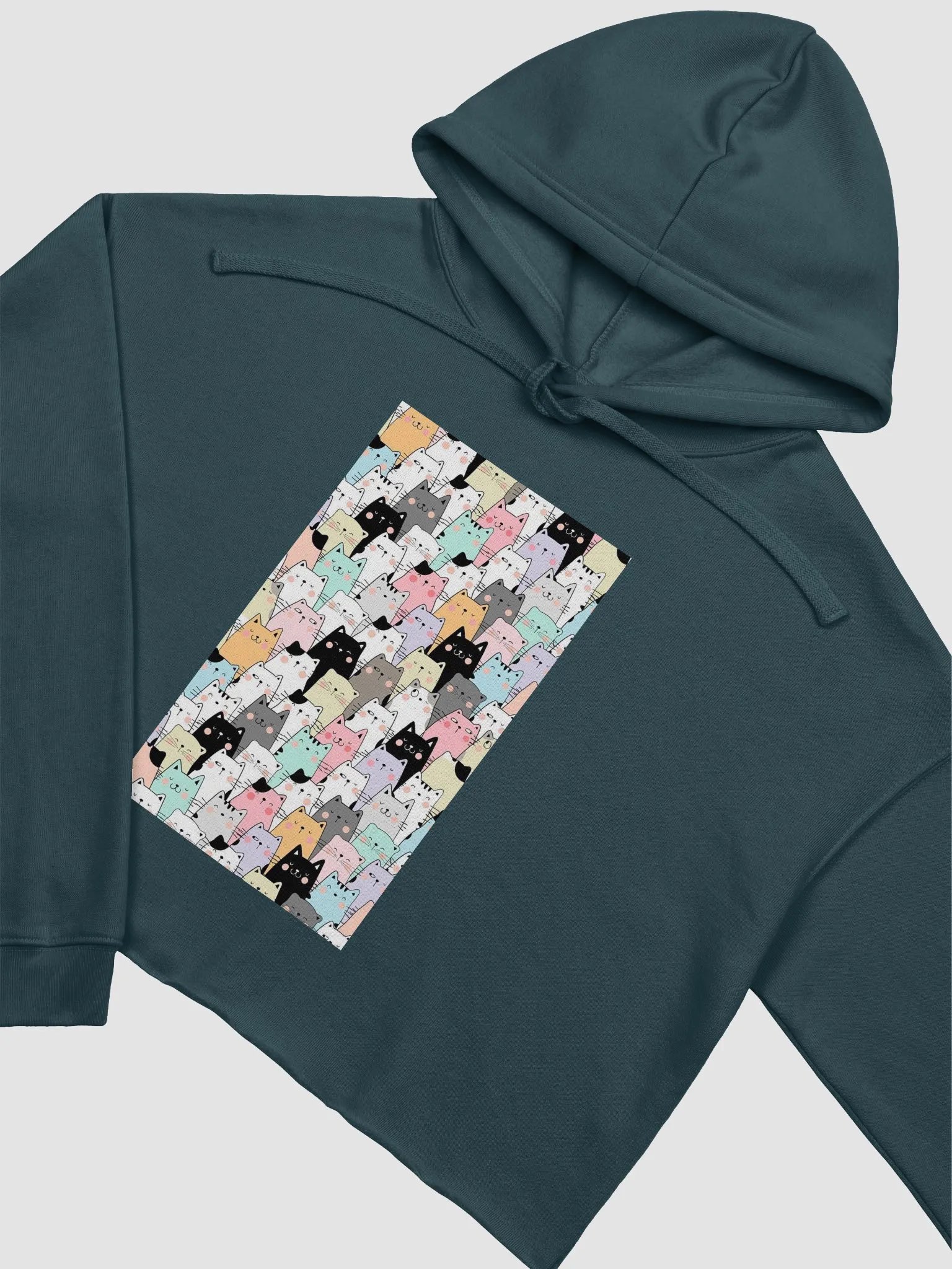 Cats Patern Crop Hoodie product image (26)