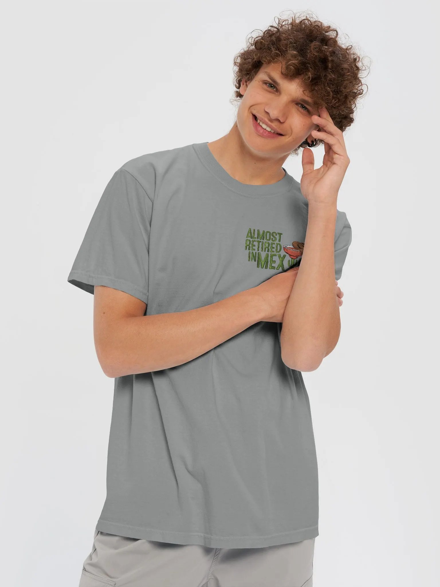 Grey T-Shirt: Almost Retired in Mexico product image (5)