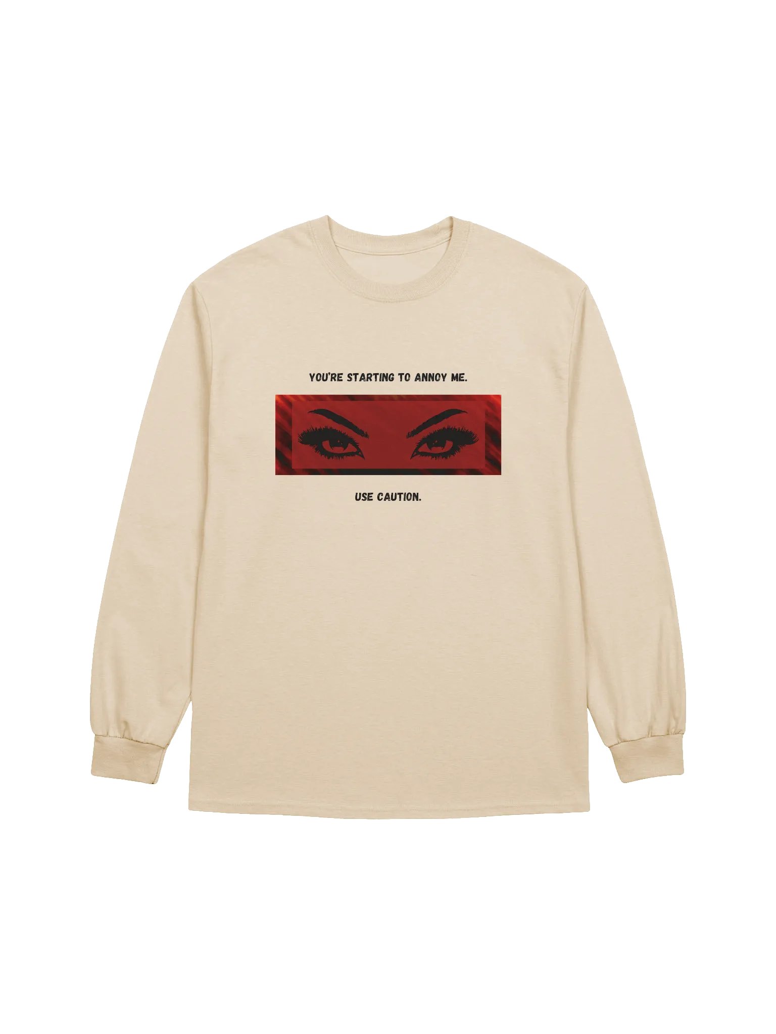 "Use Caution" Heavyweight Long Sleeve T-shirt product image (1)