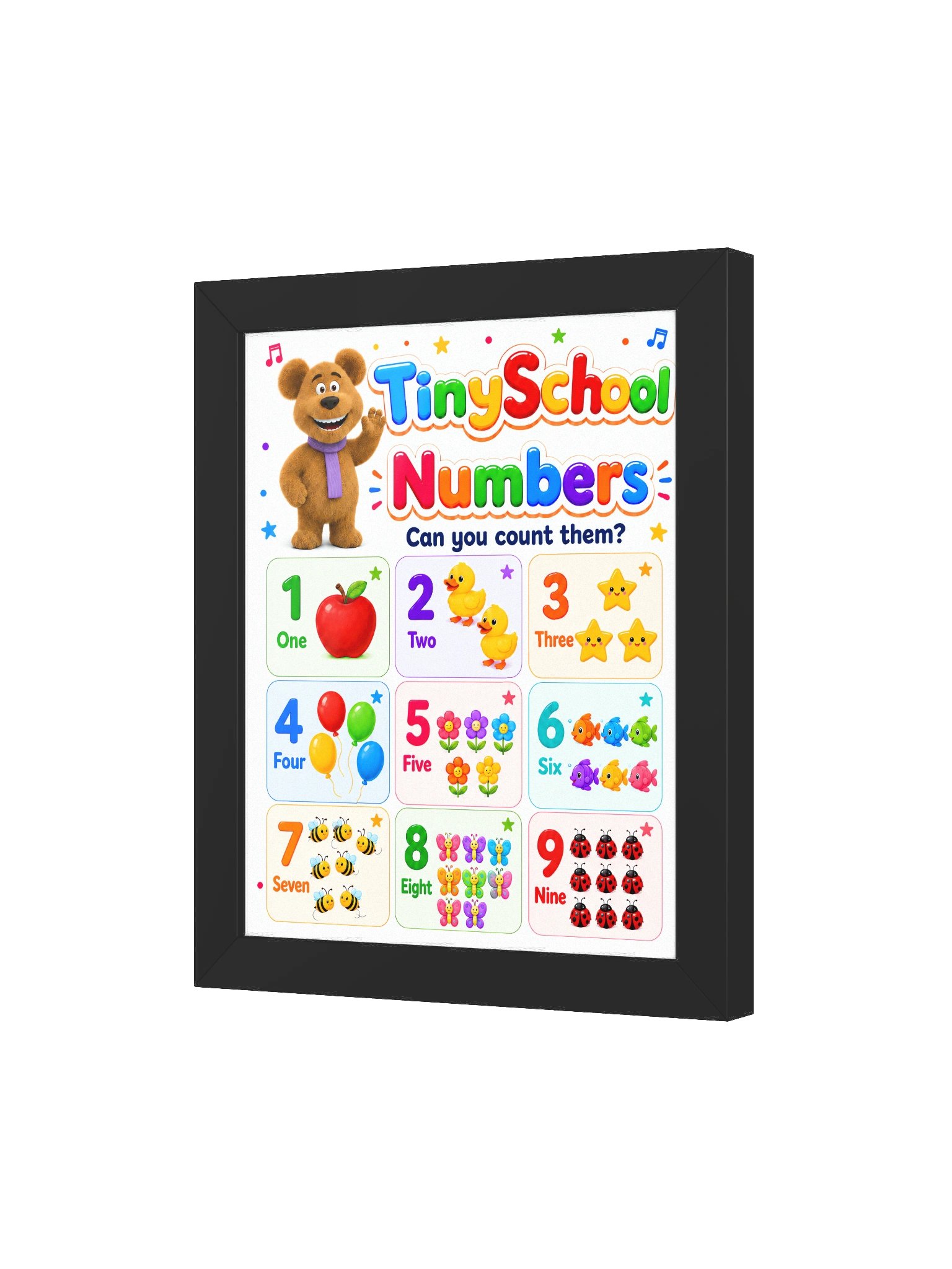 Count with Bear: Framed 1-9 Kids Counting Poster product image (25)