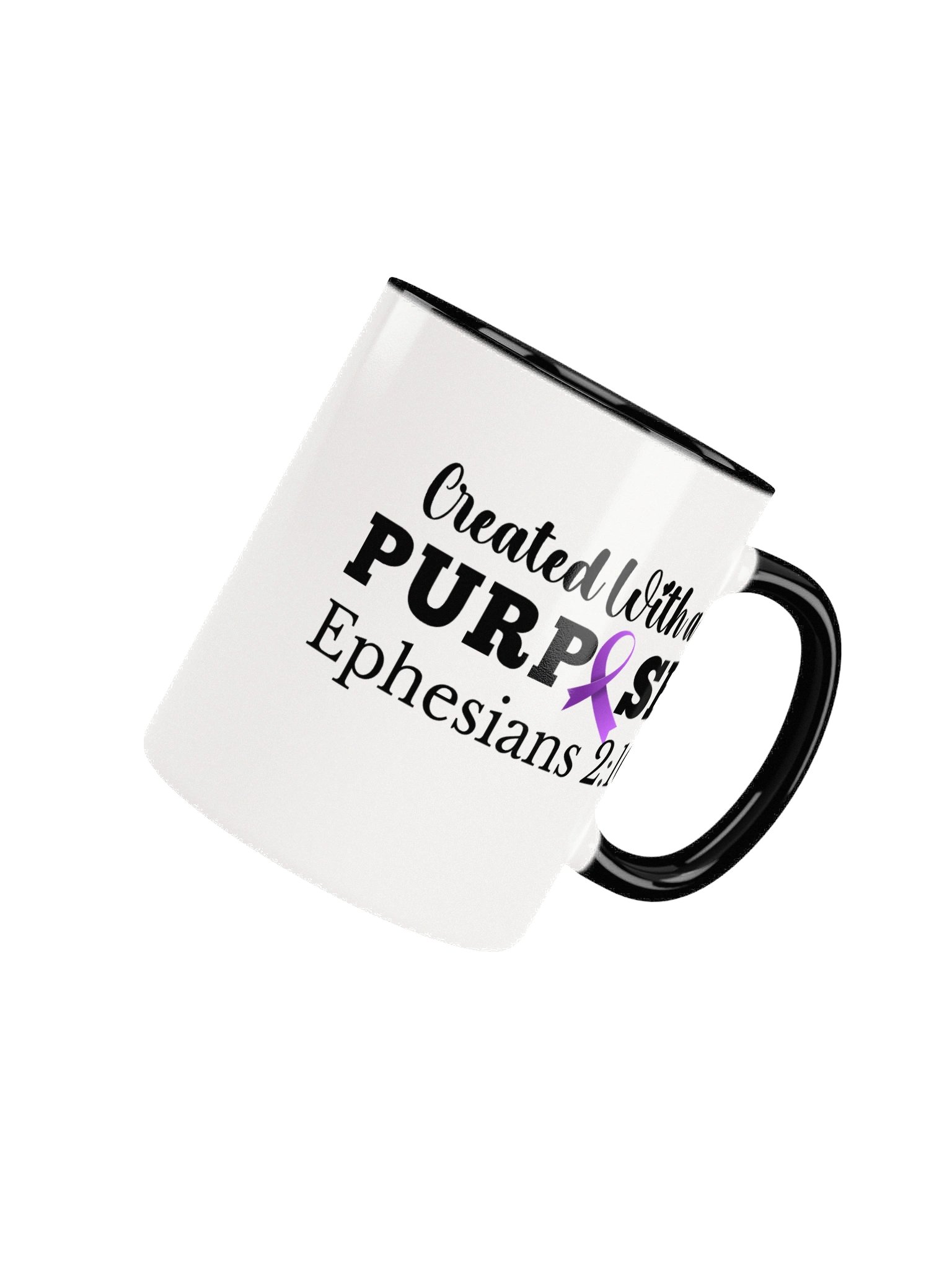 Created With A Purpose : Purple Ribbon Alzheimer's Awareness Ceramic Mug product image (5)