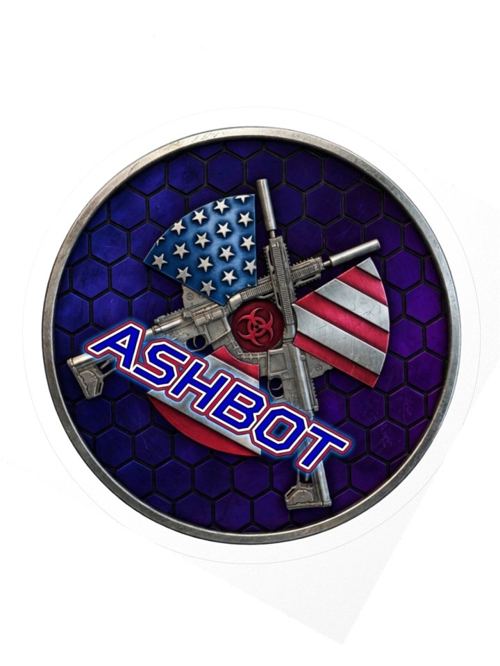 Ashbot logo Sticker (RWB) product image (5)