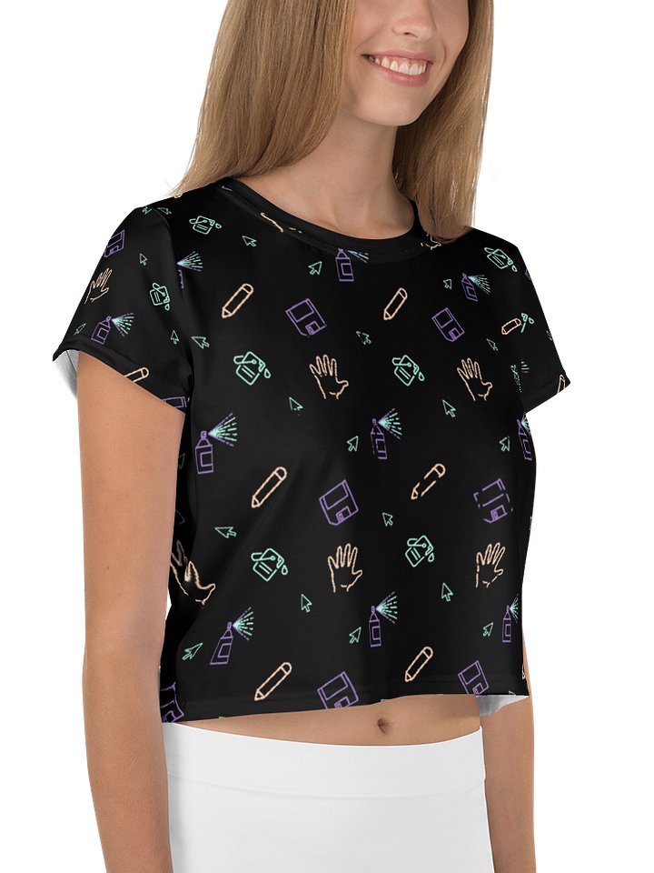 Computer Lab pattern crop tee product image (2)