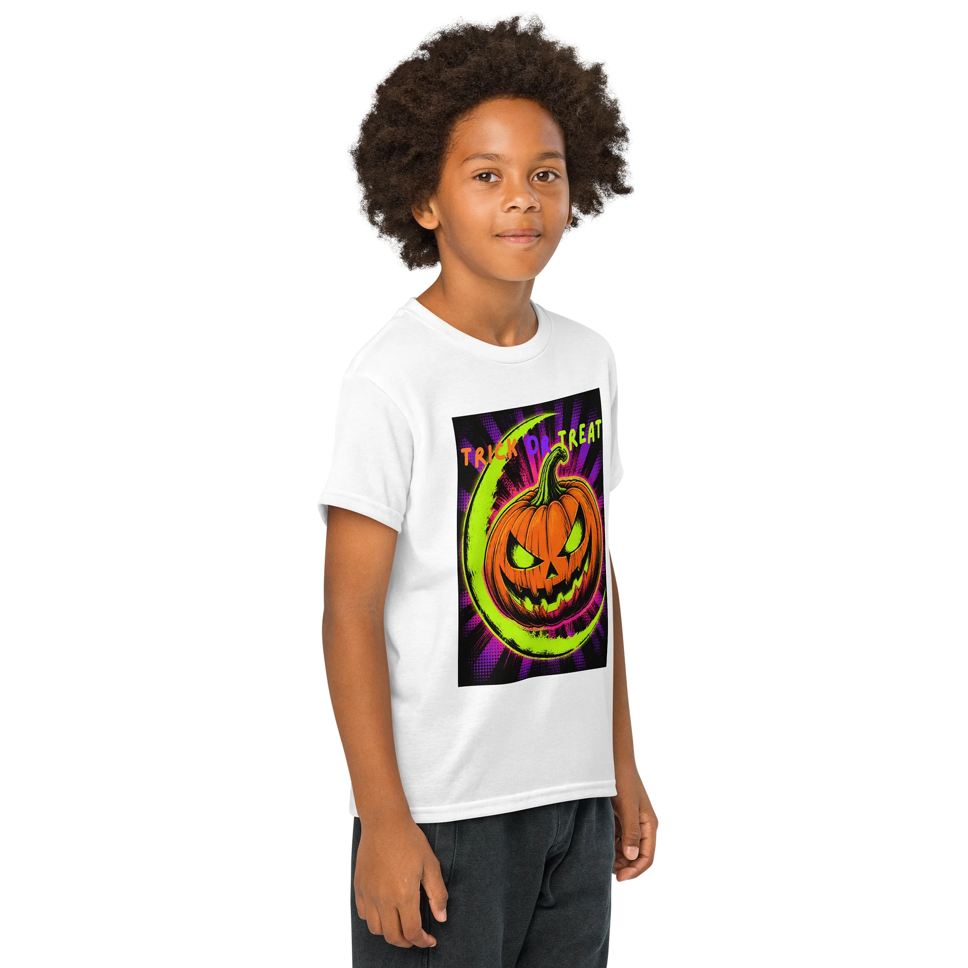 NEON JACK-O-LANTERN GRAPHIC TEE (YOUTH) product image (4)