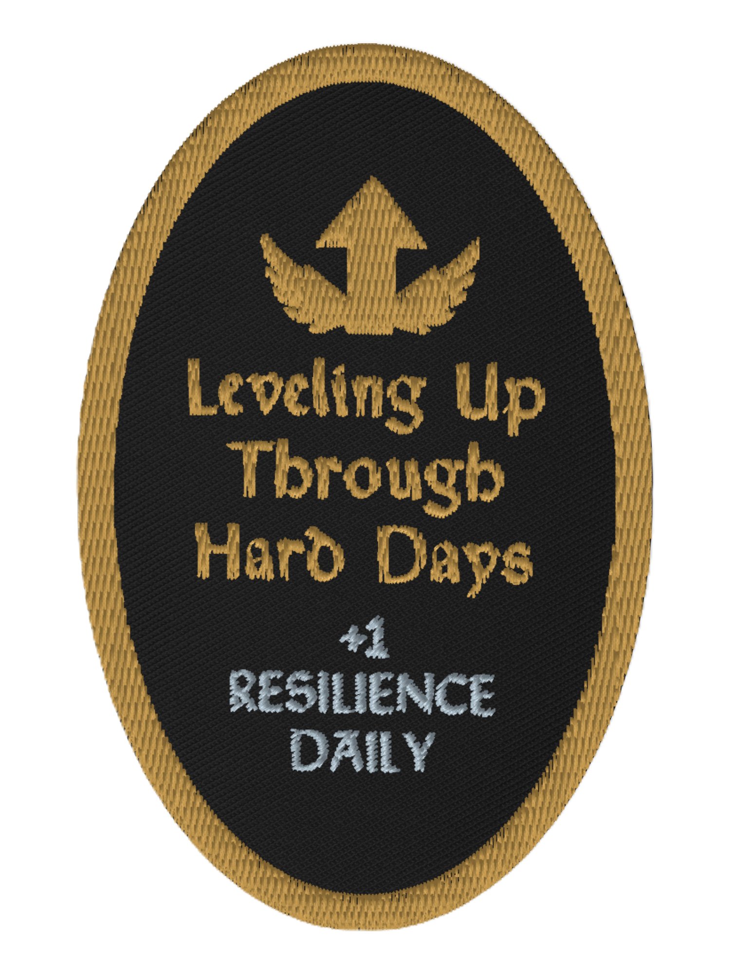 Leveling Up Through Hard Days Patch | Resilience & Chronic Illness Patch product image (1)