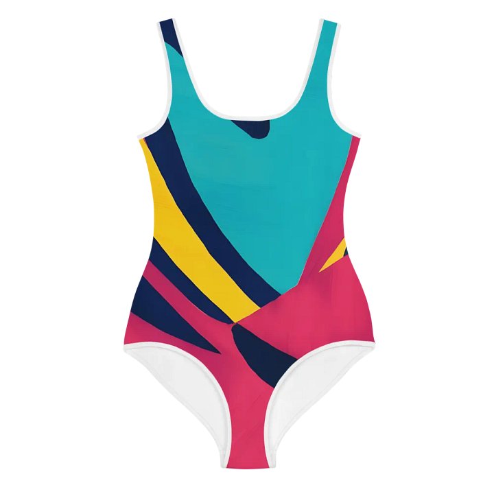 Abstract Lithographic Pattern Design Youth One Piece Swimsuit - V10 product image (1)