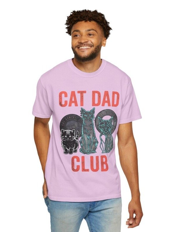 Cat Dad Club T-shirt | Three Cats Graphic Tee product image (116)