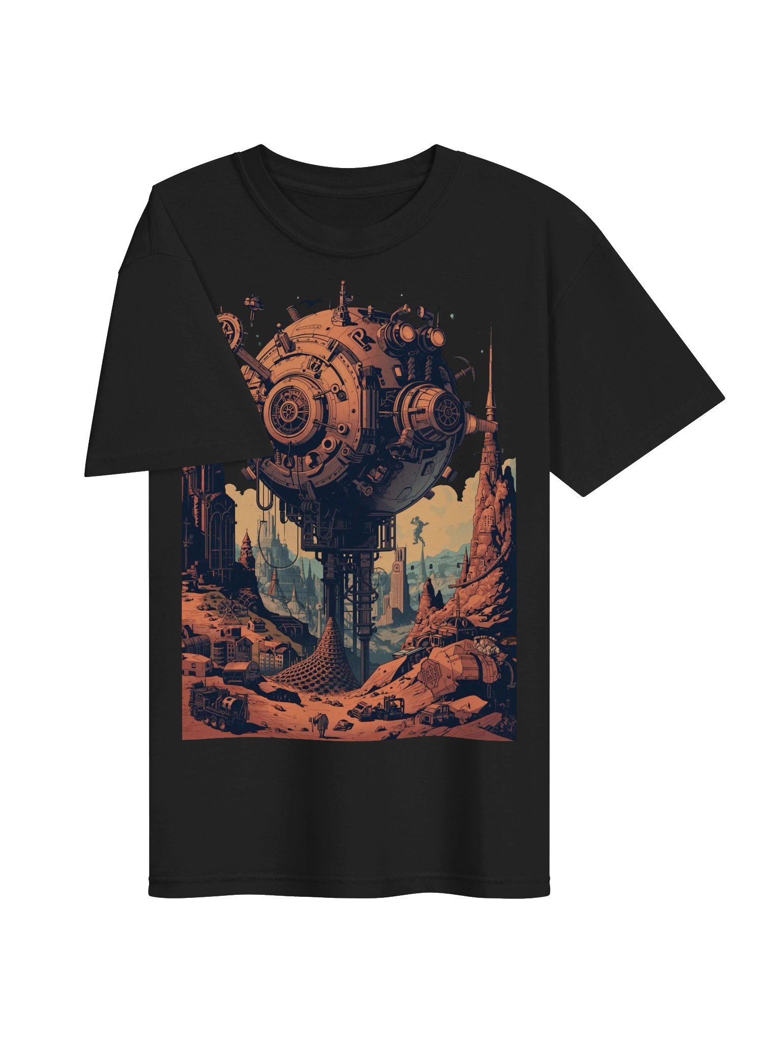 Orbital Outpost Sci-Fi Heavyweight T-Shirt product image (6)