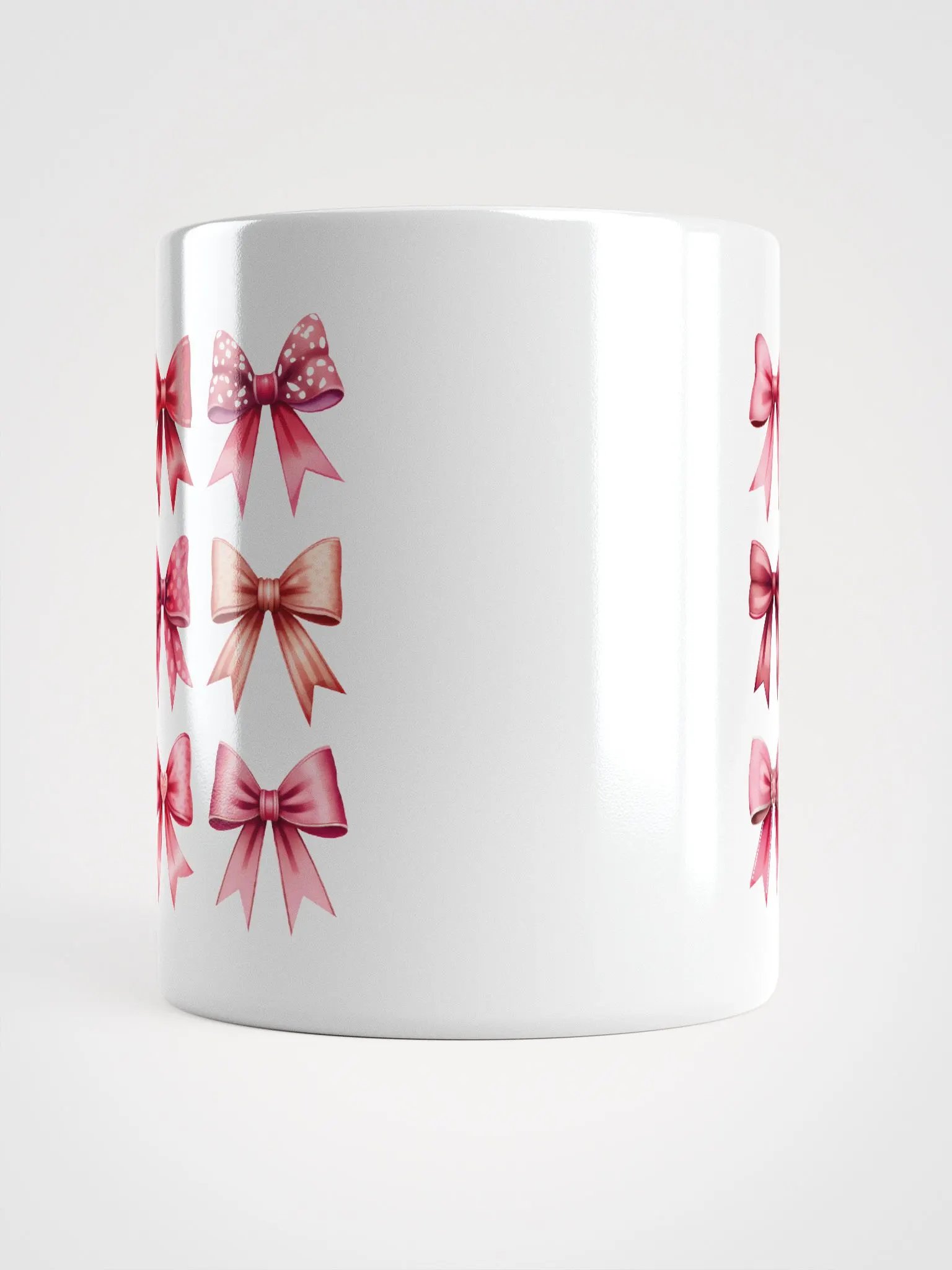 Valentine Coquette Bows White Glossy Mug product image (5)