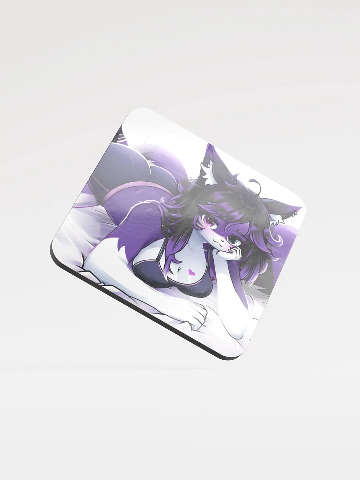 Purrfect Contemplation Glossed Coaster product image (1)