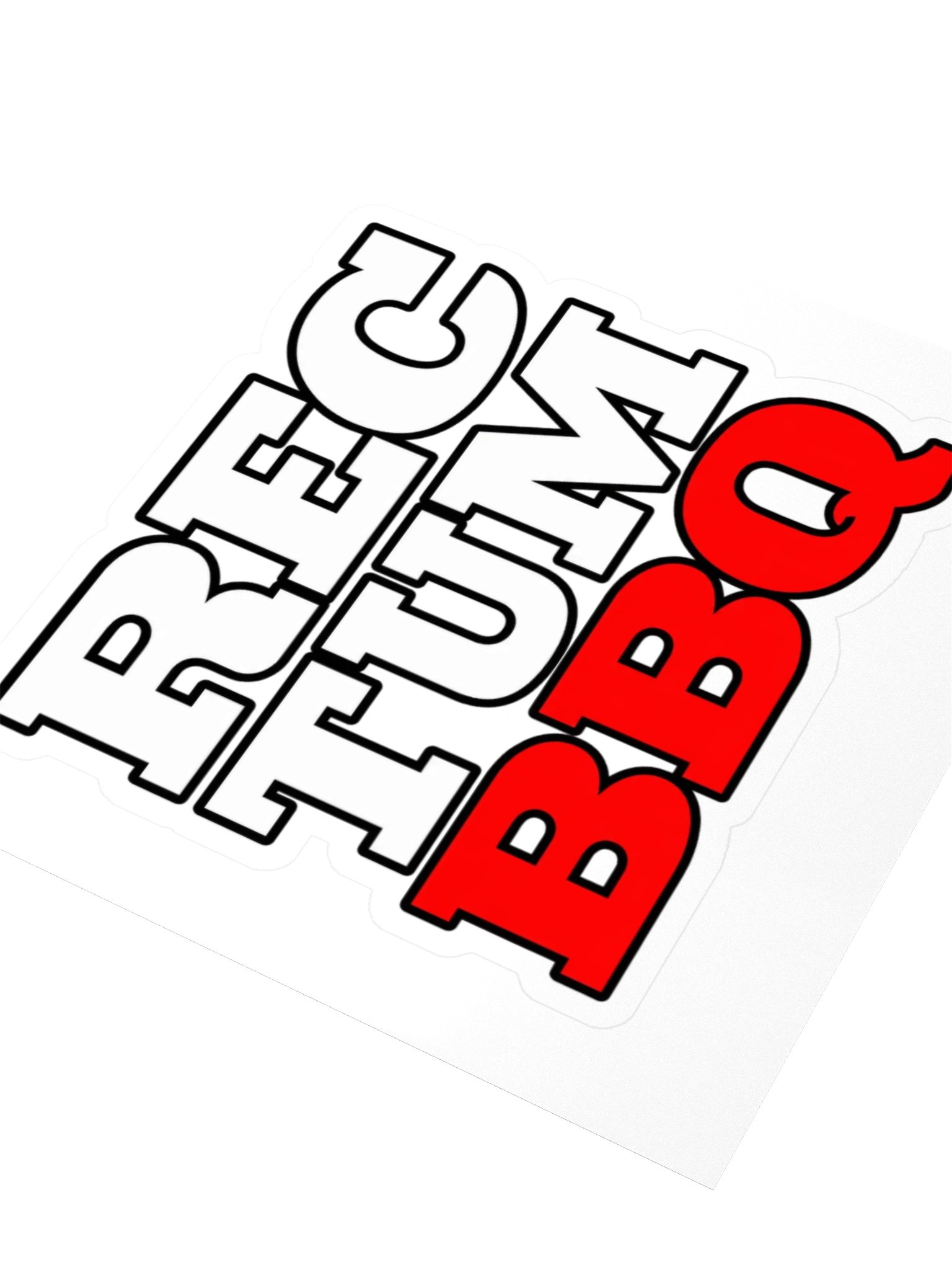 Rectum BBQ Sticker - White & Red product image (8)
