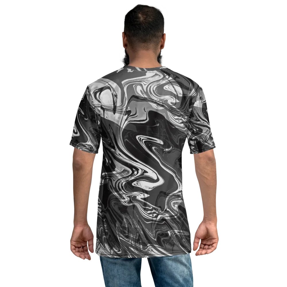 Black and White Swarm Pattern Urban Design T-Shirt product image (7)