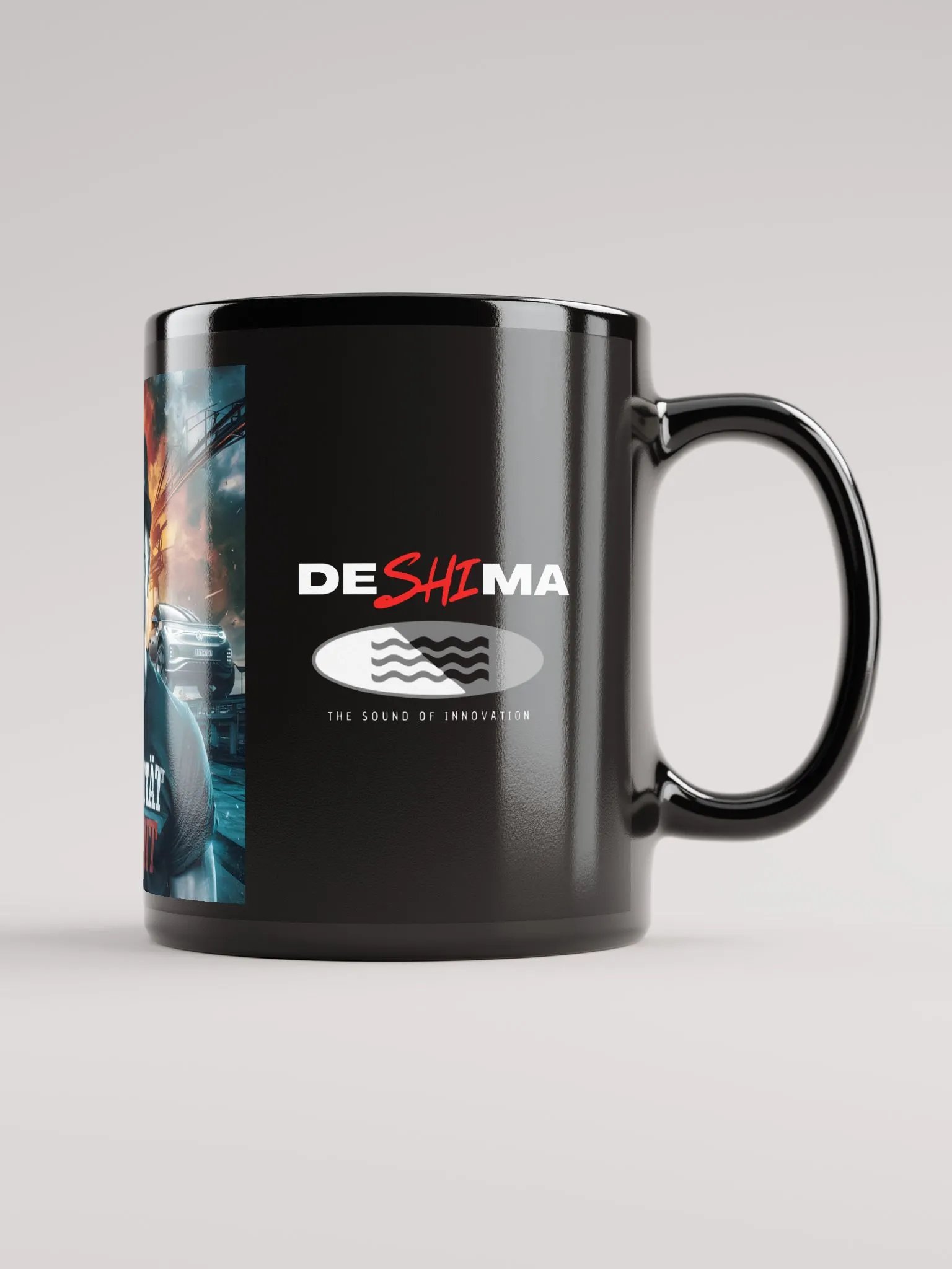 Solidarität gewinnt! – Black Ceramic Mug product image (5)