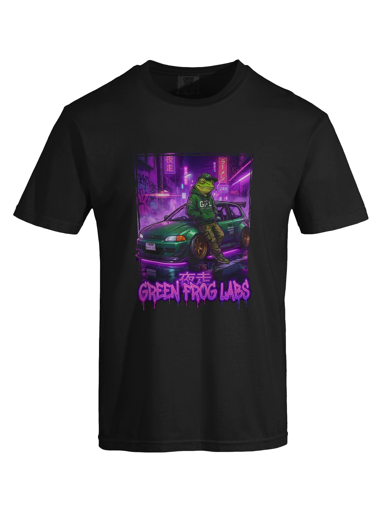 Limited Edition Night Runner - Green Frog Labs Tee (Black Only) product image (7)