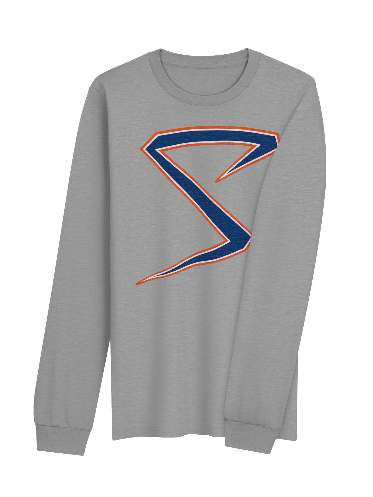 Midwest Sluggers S-Logo-Navy Unisex Long Sleeve Tee product image (4)
