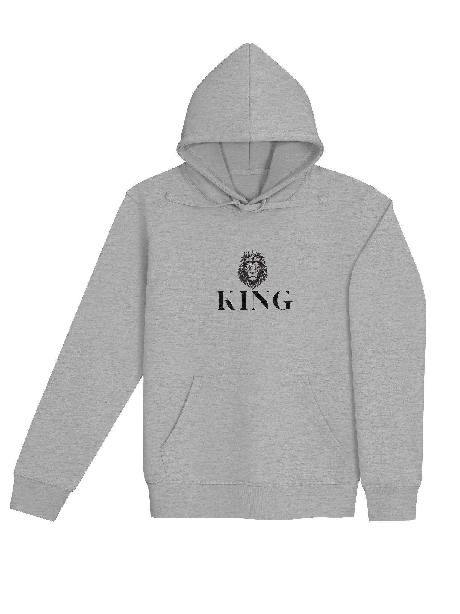 KING ORGANIC Cotton Unisex Grey Hoodie product image (4)