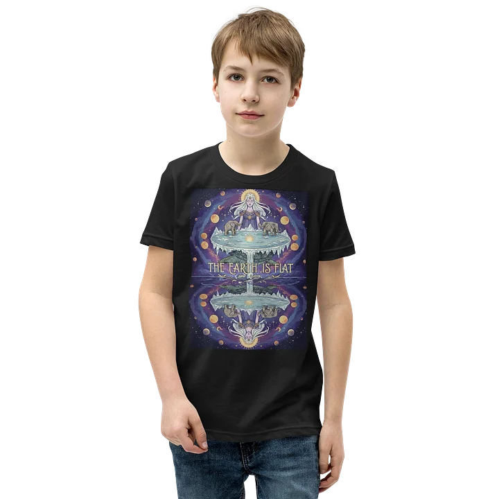 Cosmic Flat Earth Youth T-Shirt product image (1)