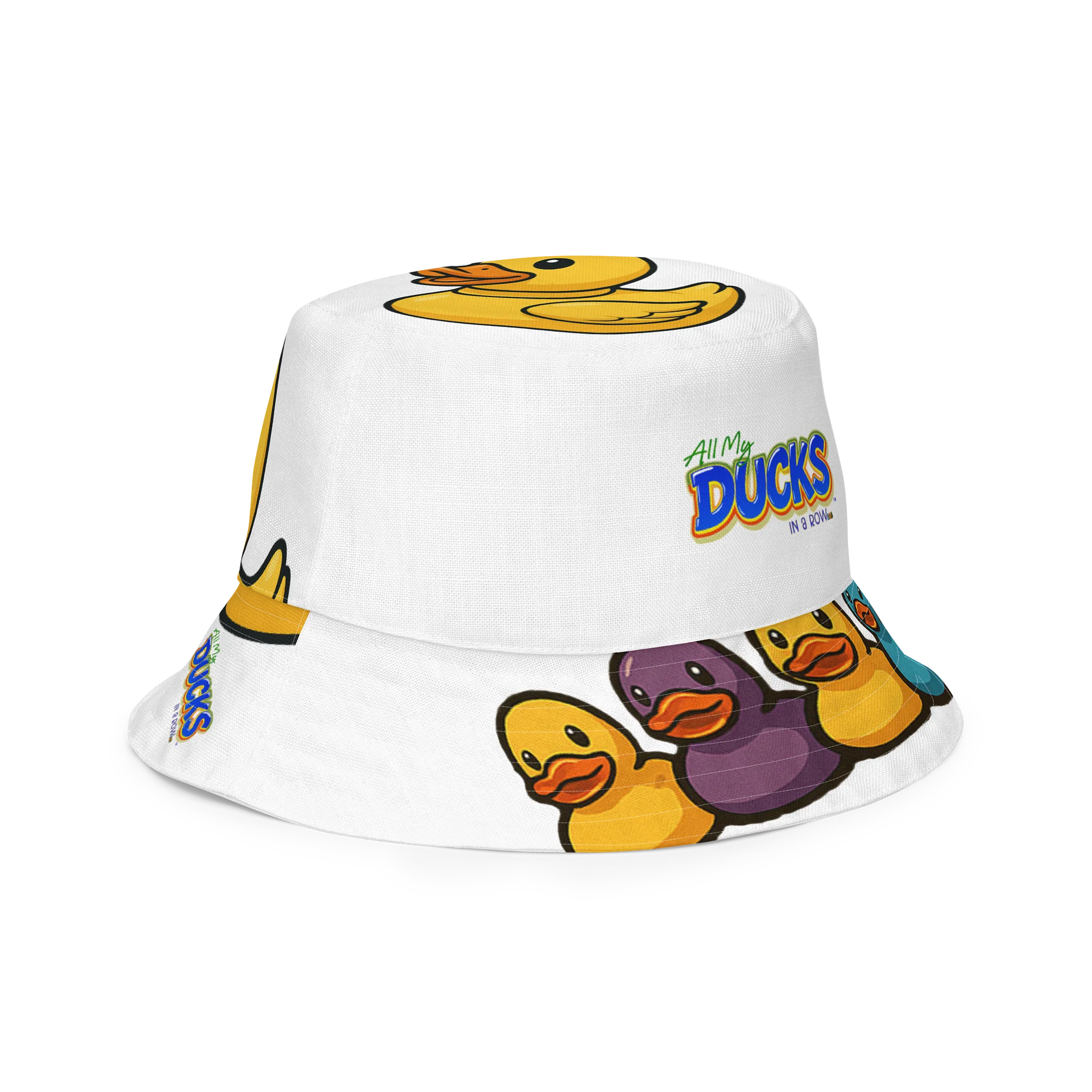 The Jeople™ Signature Series DUCKS in a ROW™ – "Duck, Duck... No Goose!" Reversible Bucket Hat product image (5)