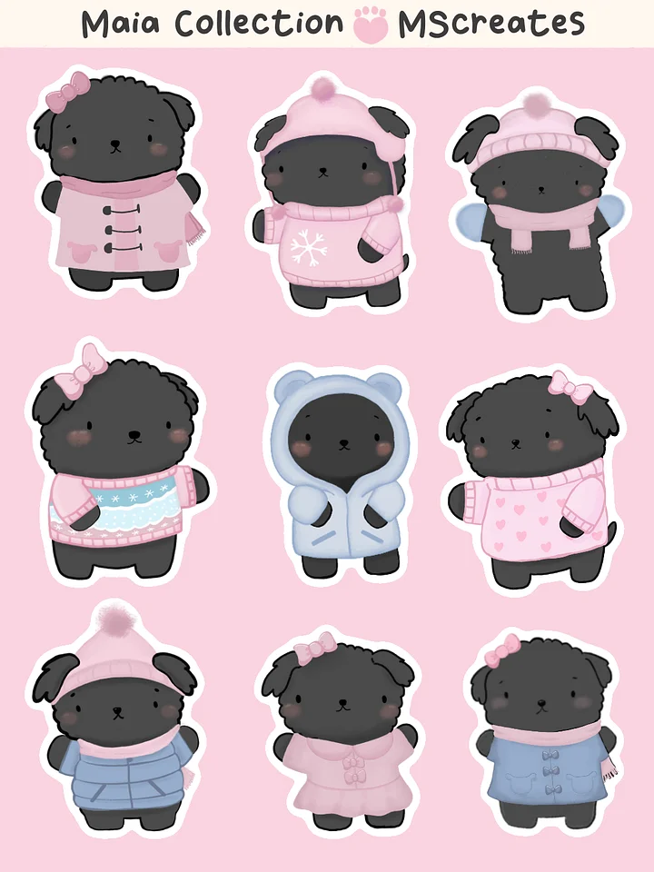 Maia in Cozy Winter Clothes Sticker Sheet product image (1)