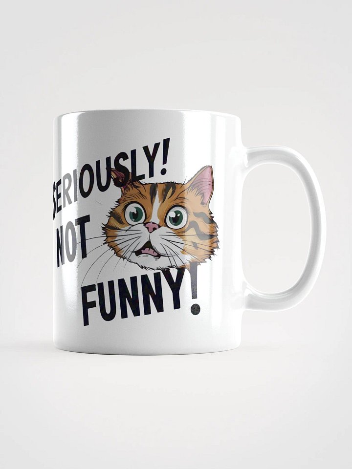 Seriously! Not Funny! - Indignant Cat Face Ceramic Mug - Funny Cat Lover Drinkware product image (2)