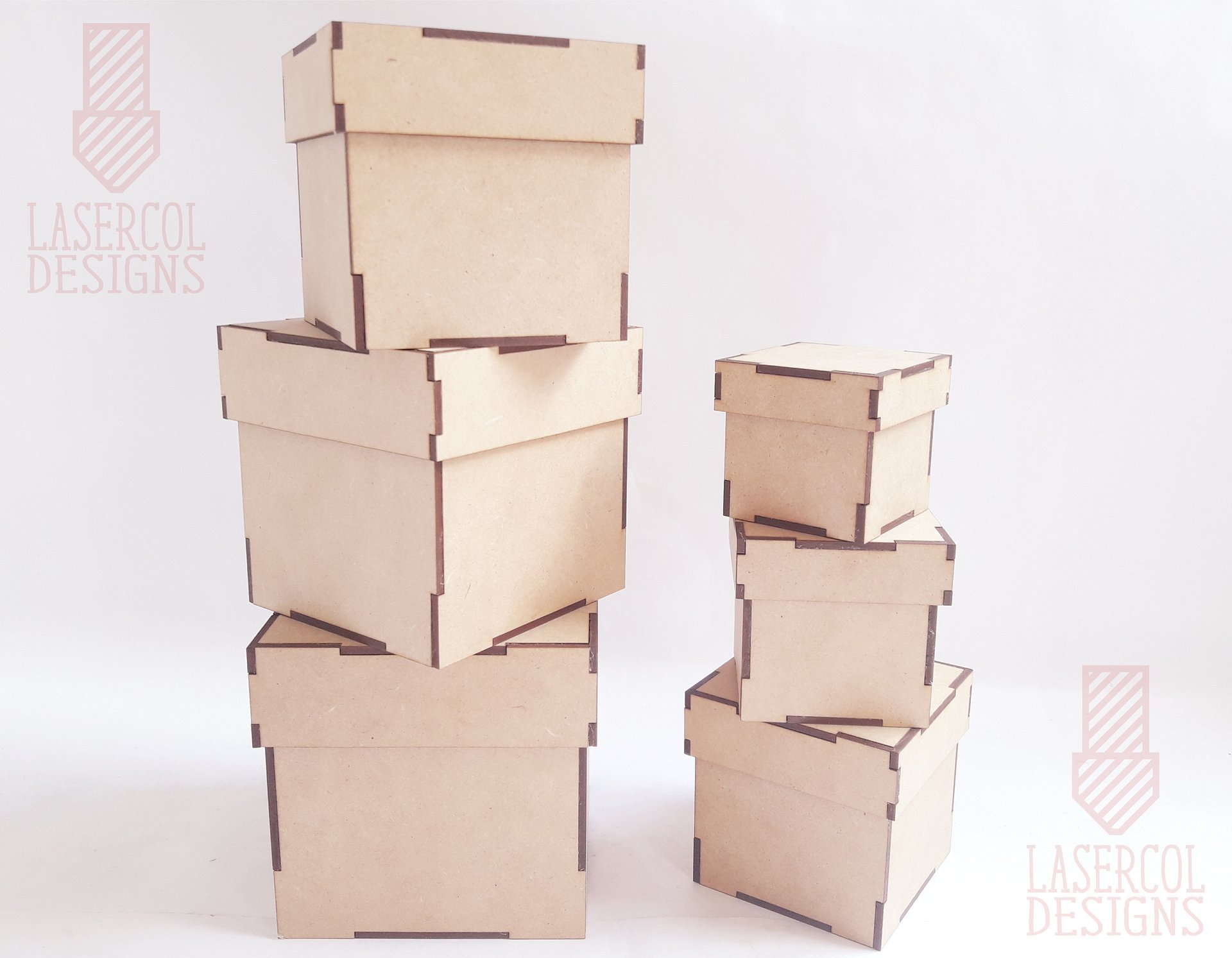 Boxes Bundle (Set 1, 2) - Laser Cut Files product image (5)