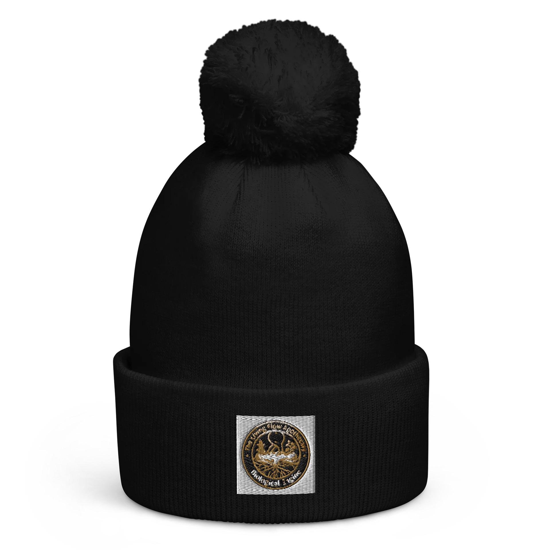 The Living Flow Apothecary Botanical Logo Pom-Pom Beanie product image (1)