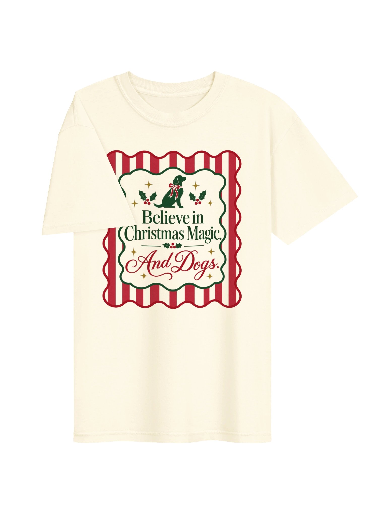 Believe in Christmas Magic and Dogs | Dog Lover Christmas T-Shirt product image (16)