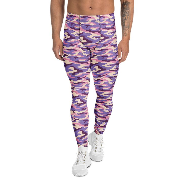 Bold Purple Military Camouflage Men's Leggings product image (1)